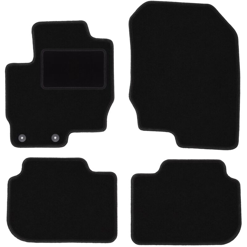 foto del prodotto tappetini in velluto nero per mitsubishi colt vii hatchback 2008 2012 