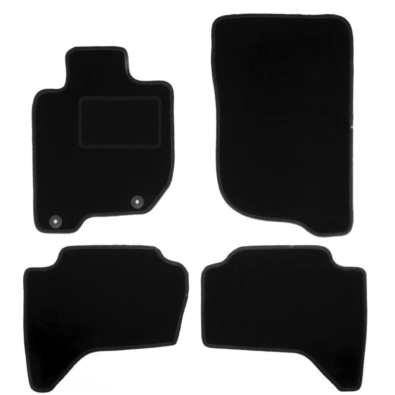 foto del prodotto tappetini in velluto nero per mitsubishi l200 iv pick up 2006 2015 