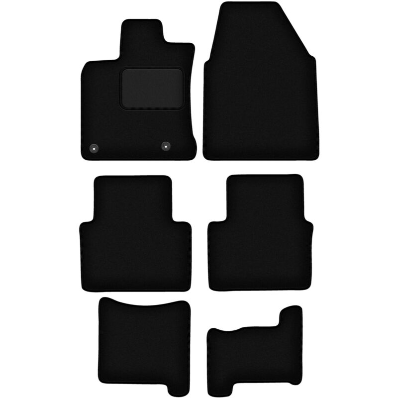 foto del prodotto tappetini in velluto nero per nissan qashqai 2 crossover 2007 2013 