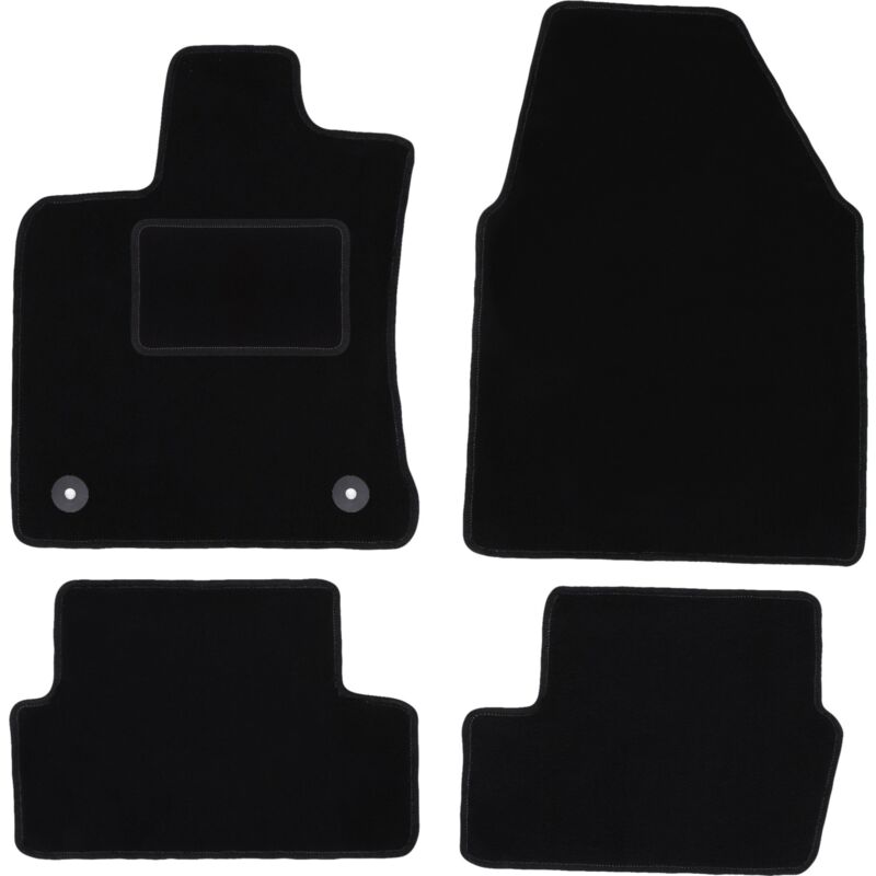 foto del prodotto tappetini in velluto nero per nissan qashqai j10 i crossover 2006 2013 
