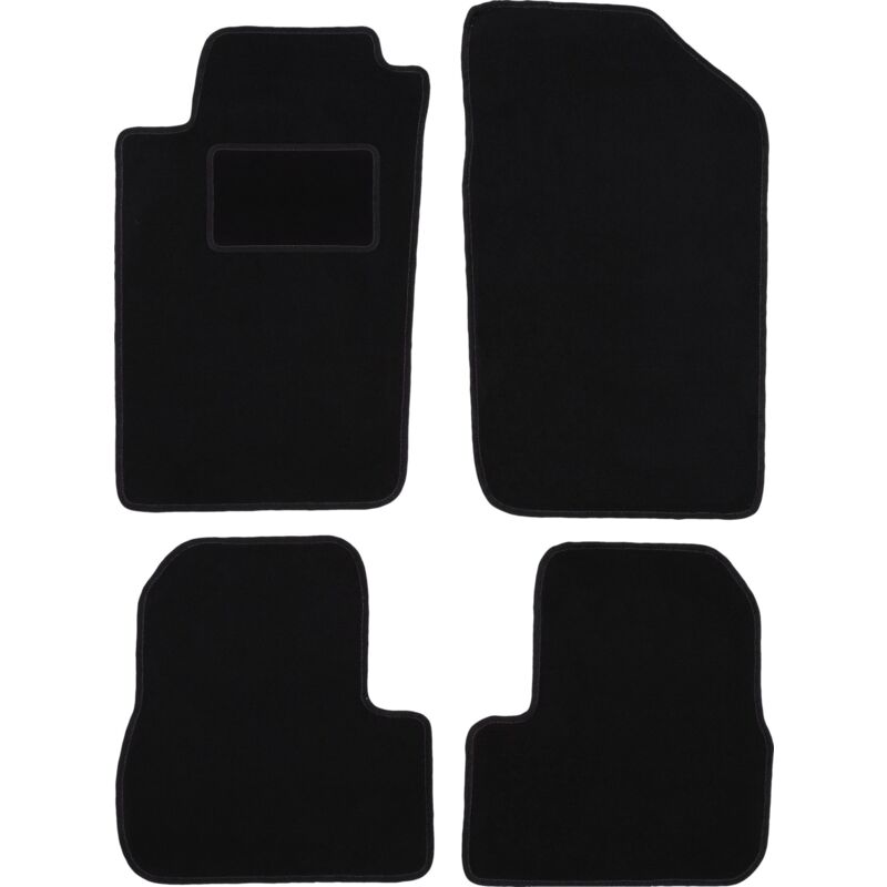foto del prodotto tappetini in velluto nero per peugeot 206 hatchback, sw, station wagon, cc, cabrio 1998 2010 