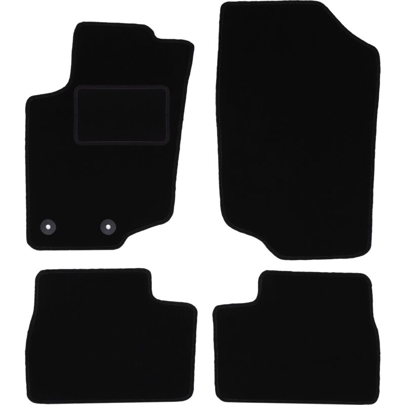 foto del prodotto tappetini in velluto nero per peugeot 207 sw, station wagon, hatchback 2006 2012 