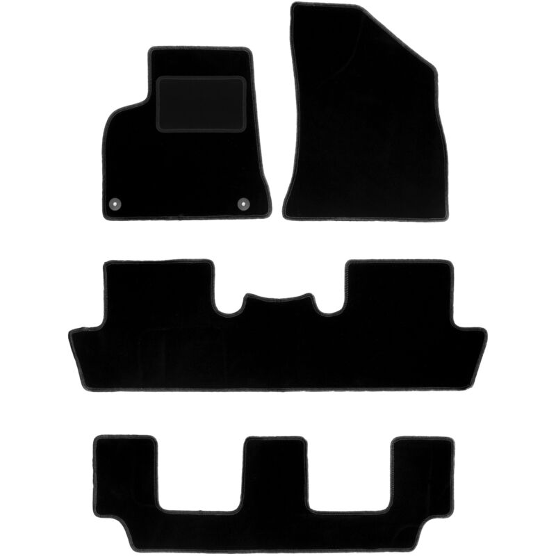 foto del prodotto tappetini in velluto nero per peugeot 5008 i 7 persone 2009 2017 