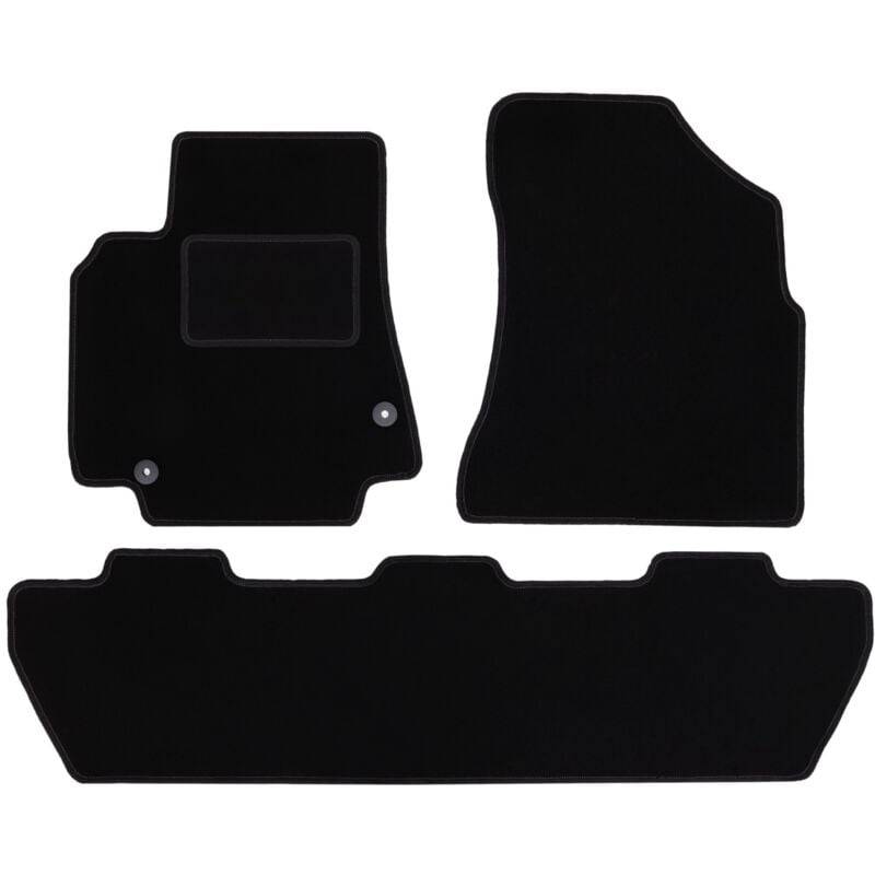 foto del prodotto tappetini in velluto nero per peugeot partner ii kombivan, tepee, 5 posti 2008 2018 