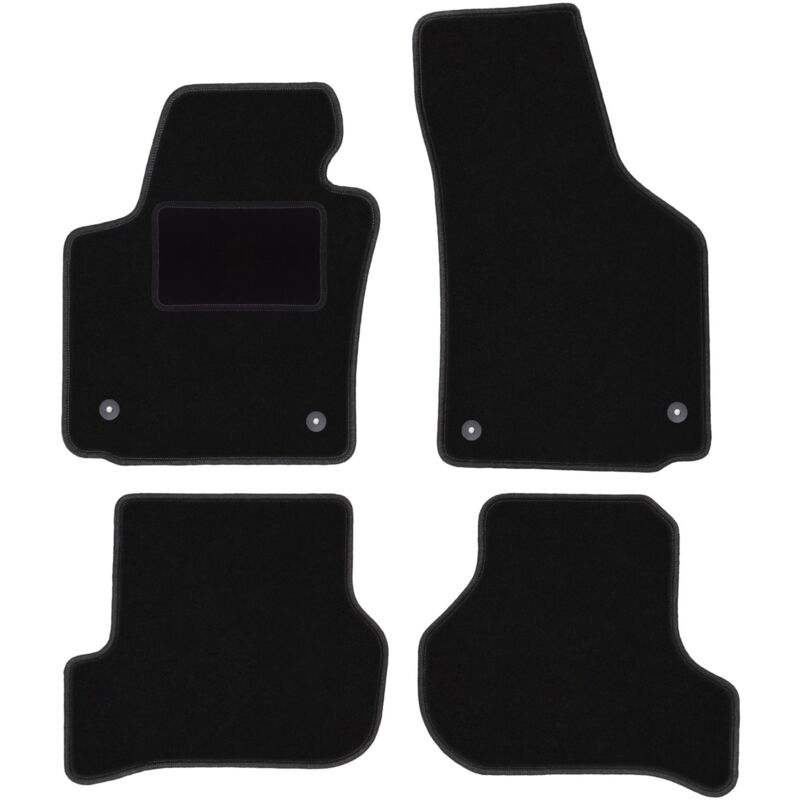 foto del prodotto tappetini in velluto nero per seat leon ii hatchback 2005 2012 
