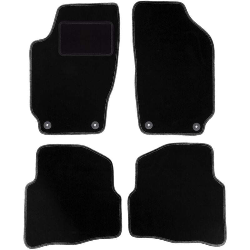 foto del prodotto tappetini in velluto nero per skoda fabia i hatchback, berlina, station wagon 1999 2007 