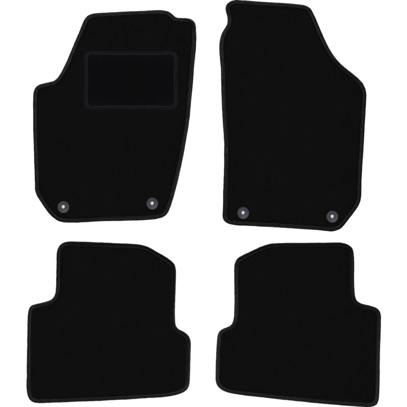 foto del prodotto tappetini in velluto nero per skoda fabia ii hatchback, station wagon 2007 2014 