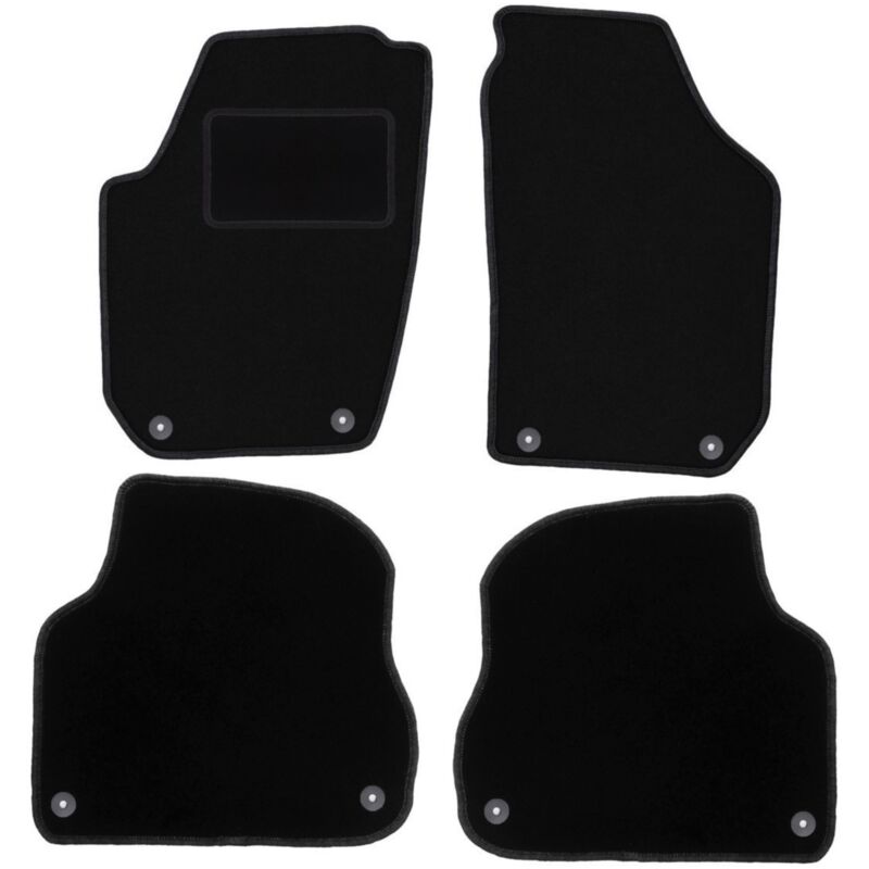 foto del prodotto tappetini in velluto nero per skoda fabia ii hatchback, station wagon 2007 2014 