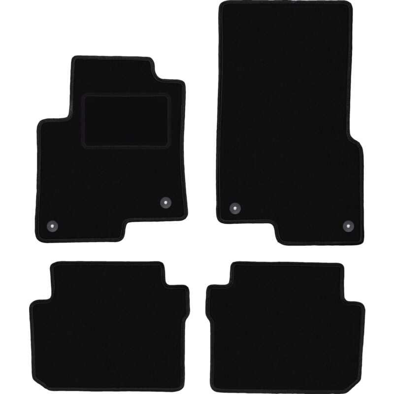 foto del prodotto tappetini in velluto nero per smart forfour i hatchback 2004 2007 