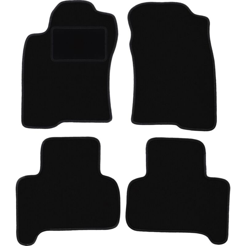 foto del prodotto tappetini in velluto nero per toyota land cruiser j120 5 porte 2002 2009 