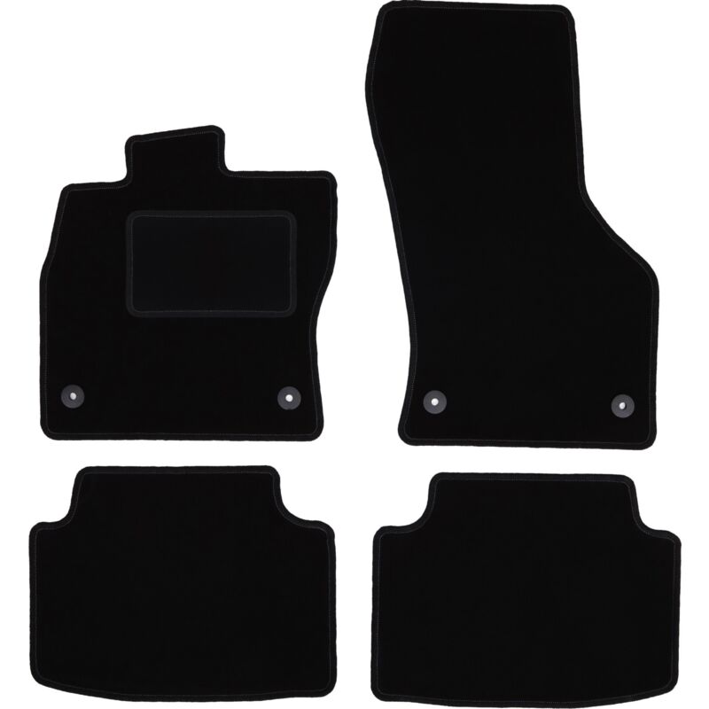 foto del prodotto tappetini in velluto nero per volkswagen passat b8 berlina, station wagon, variant, alltrack 2015 