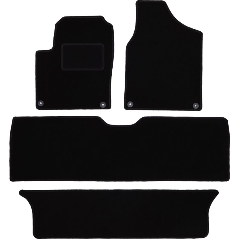 foto del prodotto tappetini in velluto nero per volkswagen sharan i monovolume 1995 2010 
