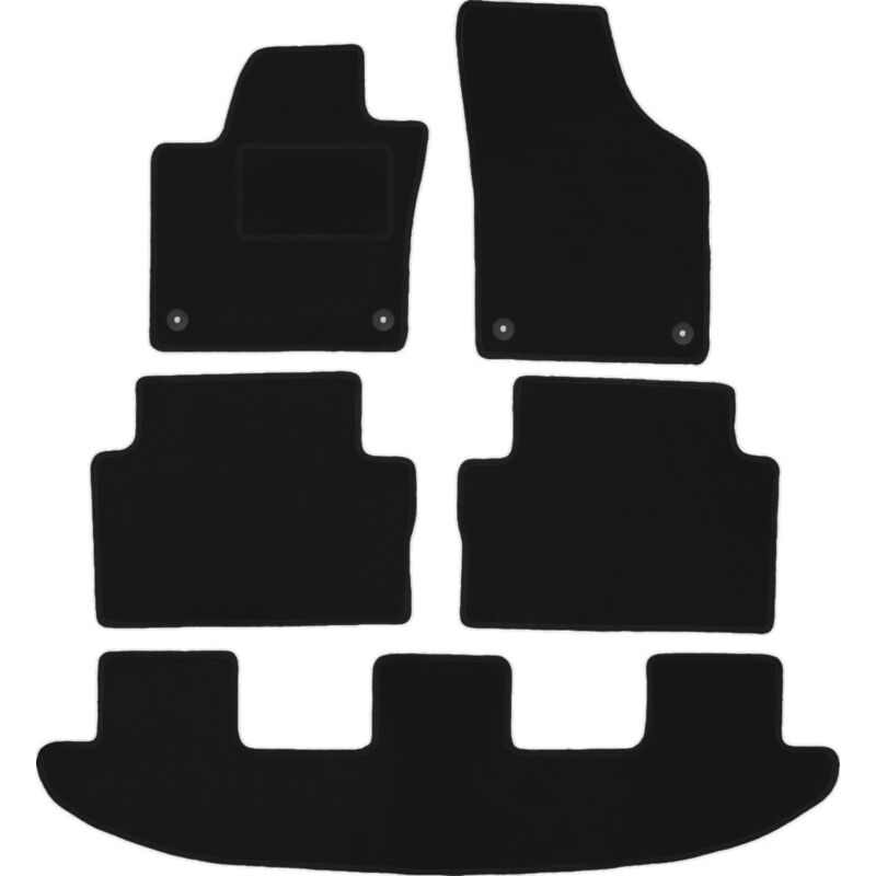 foto del prodotto tappetini in velluto nero per volkswagen sharan ii minivan 2010 