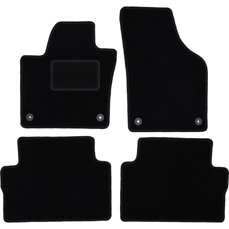 foto del prodotto tappetini in velluto nero per volkswagen sharan ii minivan 2010 
