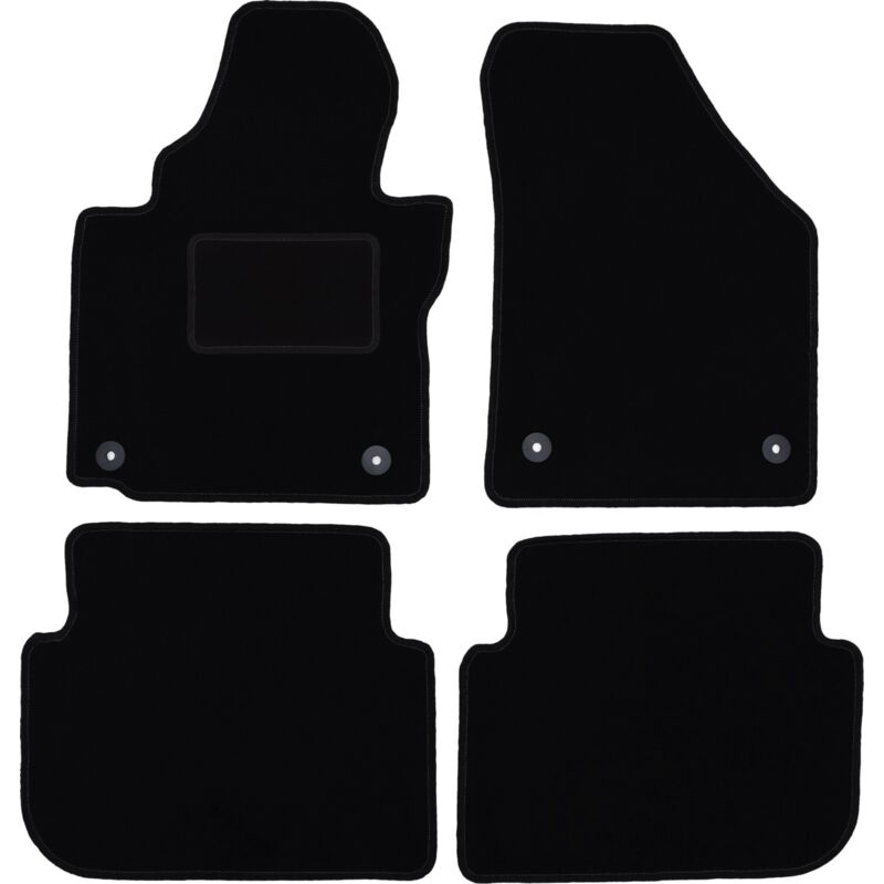 foto del prodotto tappetini in velluto nero per volkswagen touran i 2fl minivan 2010 