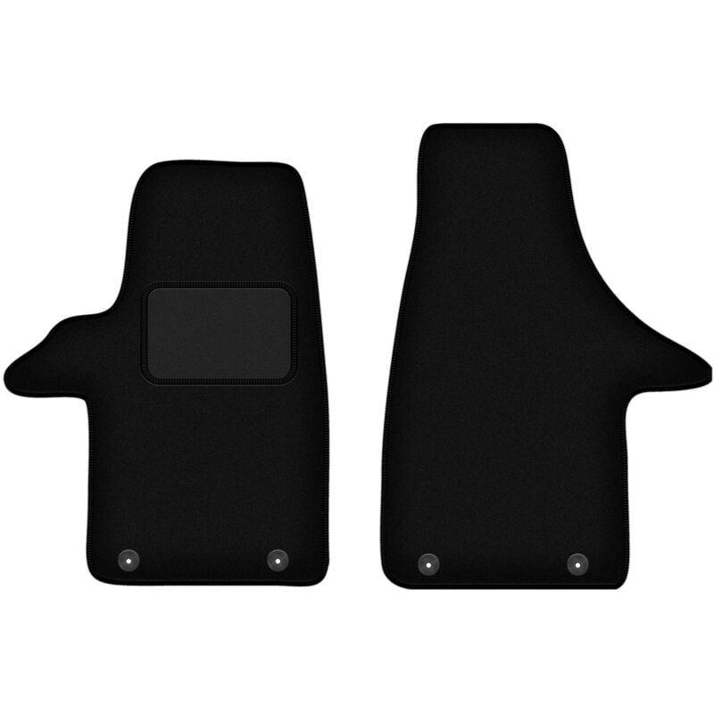 foto del prodotto tappetini in velluto nero per volkswagen transporter t5 multivan van 2005 2015 