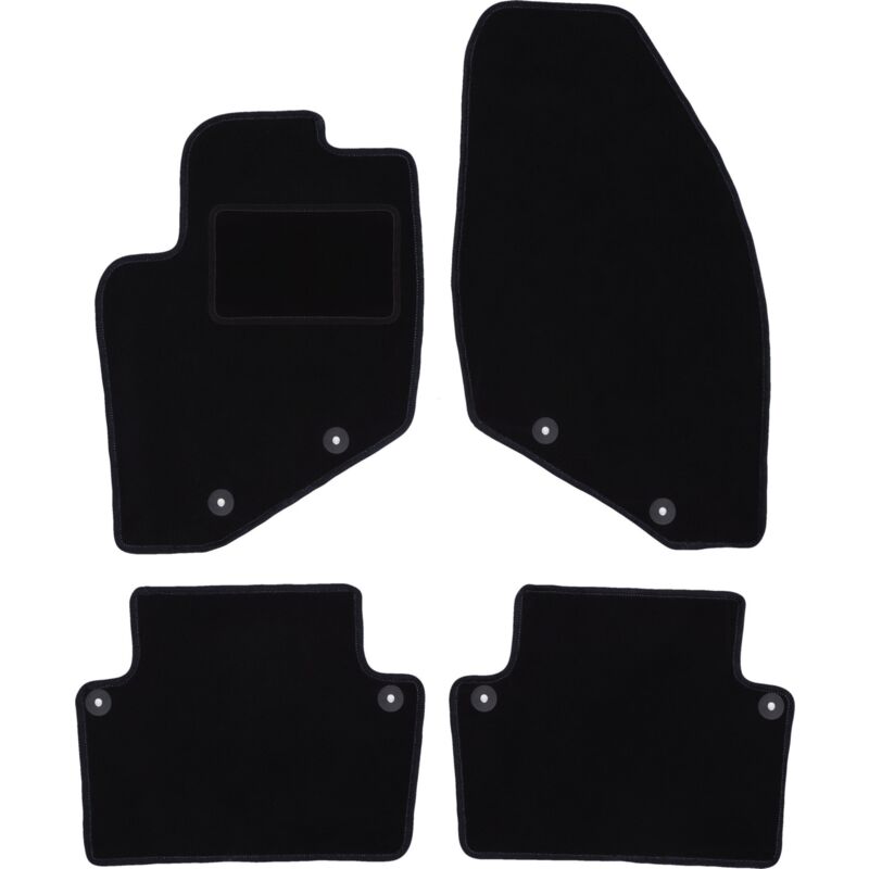 foto del prodotto tappetini in velluto nero per volvo xc70 ii station wagon 2000 2007 