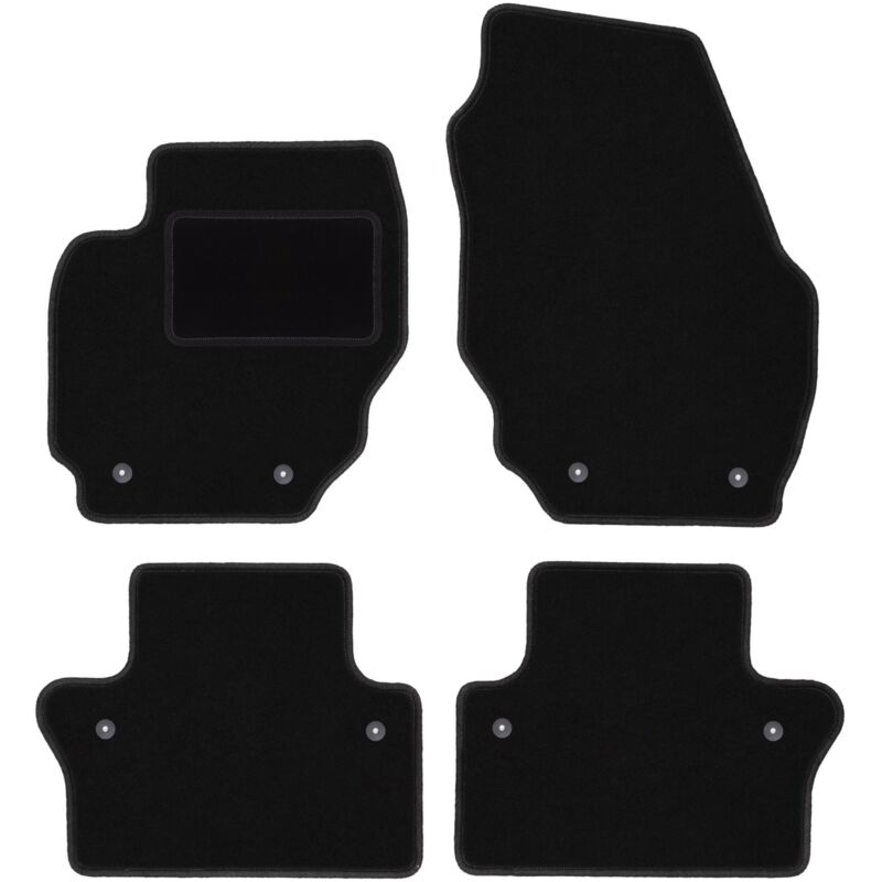 foto del prodotto tappetini in velluto nero per volvo xc70 iii station wagon 2007 2016 