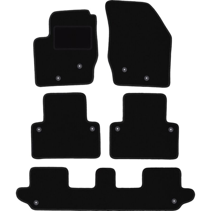 foto del prodotto tappetini in velluto nero per volvo xc90 i suv 7 posti 2002 2014 