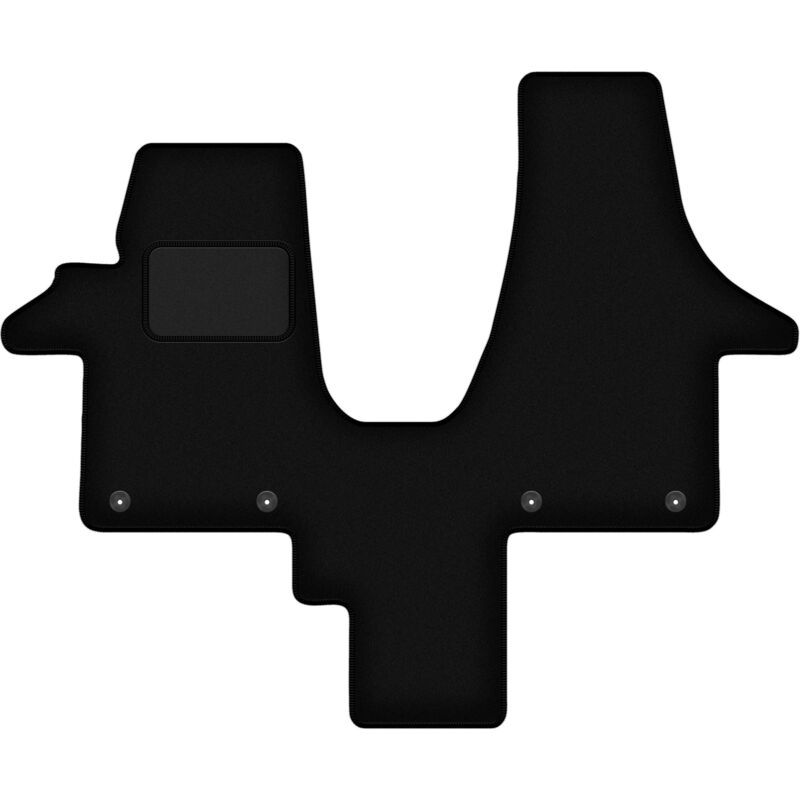 foto del prodotto tappetini in velluto nero per vw transporter t5 caravelle 2 posti 2003 2015 