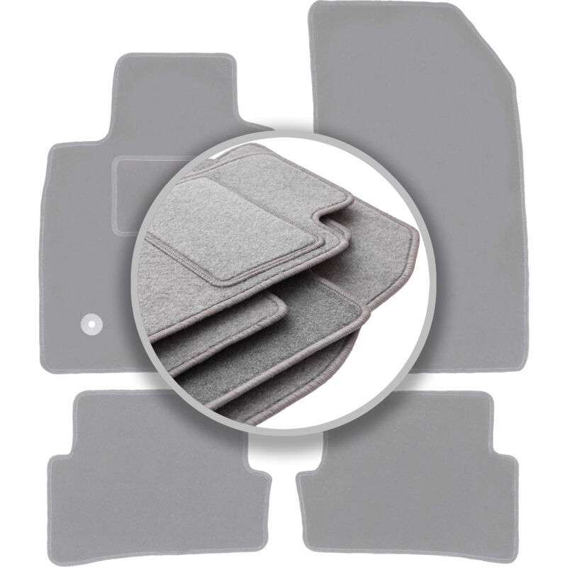 foto del prodotto tappetini per auto grigio cenere per renault clio iv grandtour, station wagon, hatchback 2013 