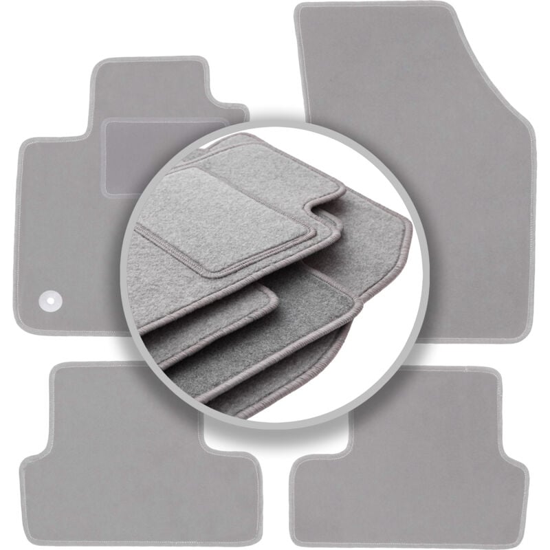 foto del prodotto tappetini per auto grigio cenere per renault megane iv grand coupe, liftback, station wagon, grandtour, coupe, gt 2015 