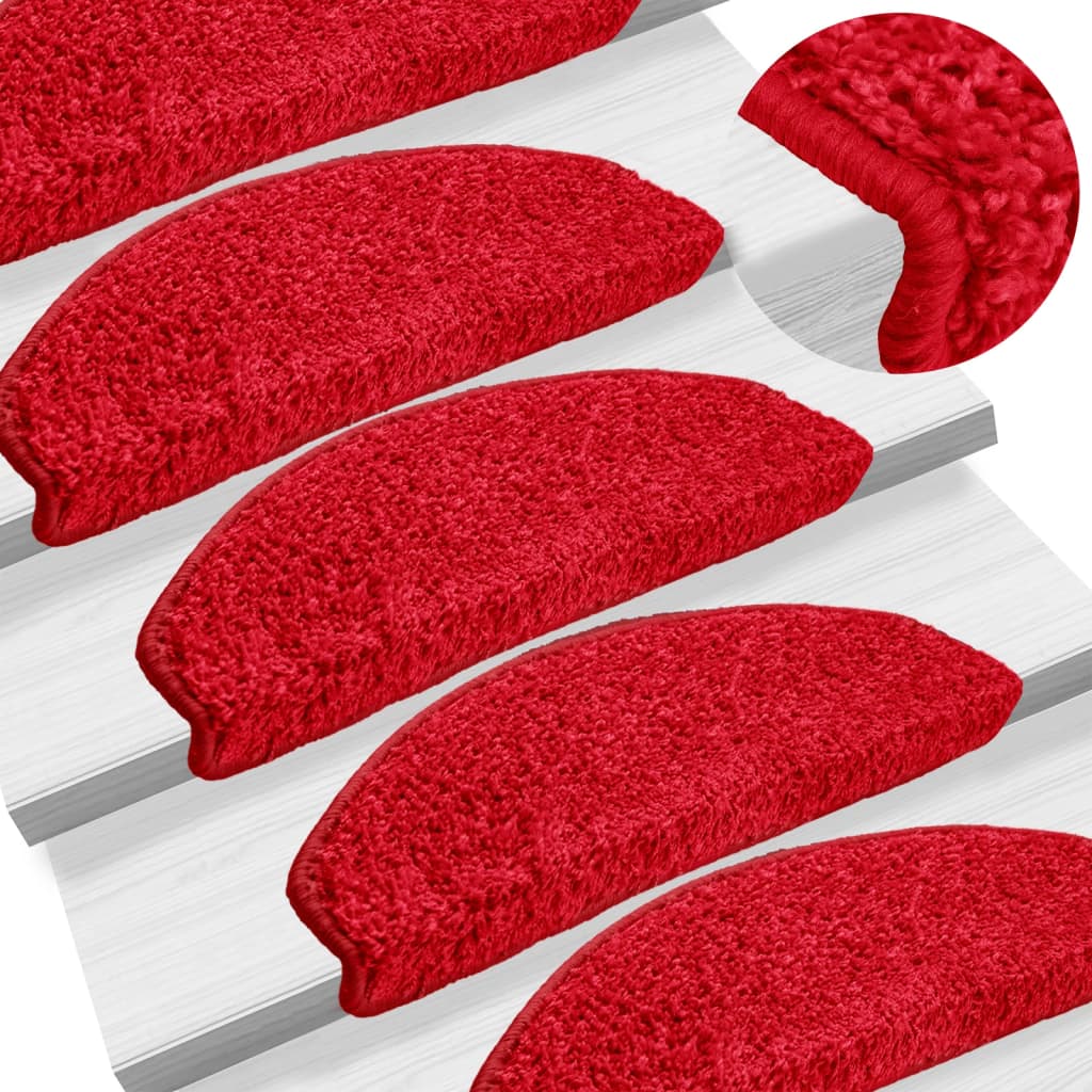 foto del prodotto tappetini per scale 10 pz 65x25 cm rosso cod mxl 61574