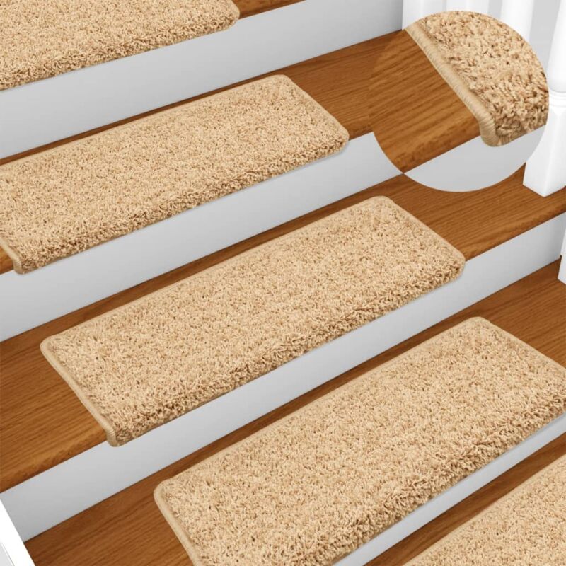 foto del prodotto tappetini per scale 15 pz 65x21x4 cm marroni vidaxl
