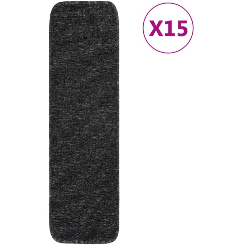 foto del prodotto tappetini per scale 15 pz 75x20 cm antracite antiscivolo vidaxl