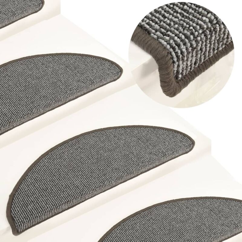 foto del prodotto tappetini per scale 15 pz grigi 65x21x4 cm vidaxl