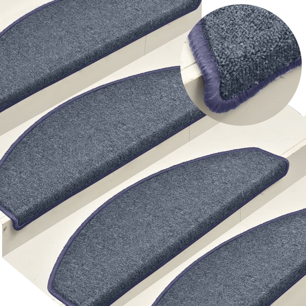 foto del prodotto tappetini per scale 15 pz grigio scuro 65x24x4 cm cod mxl 69859