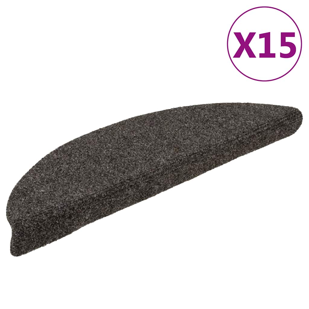 foto del prodotto tappetini per scale 15 pz marrone chiaro 56x17x3 cm agugliati cod mxl 62584