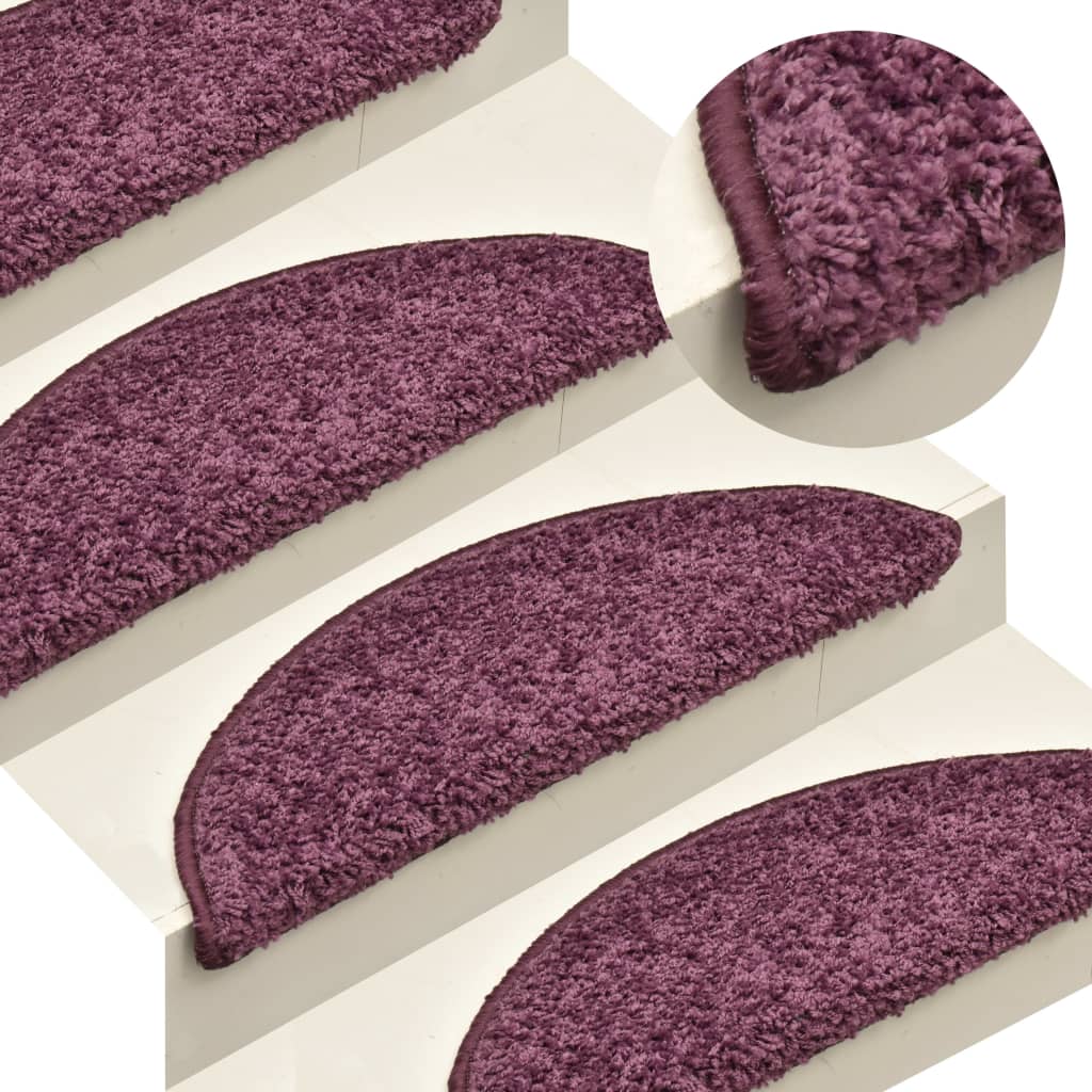 foto del prodotto tappetini per scale 15 pz viola scuro 56x17x3 cm cod mxl 60777