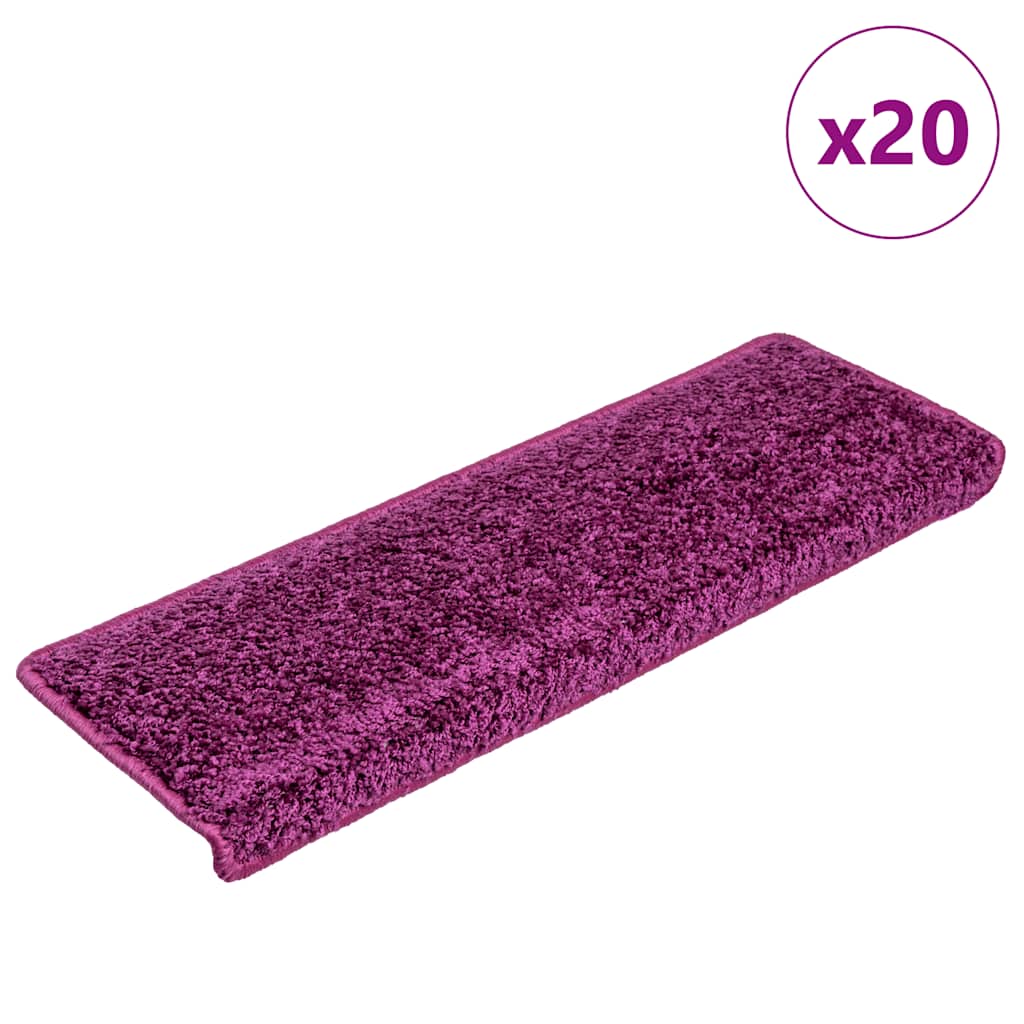 foto del prodotto tappetini per scale 20 pz 65x21x4 cm viola