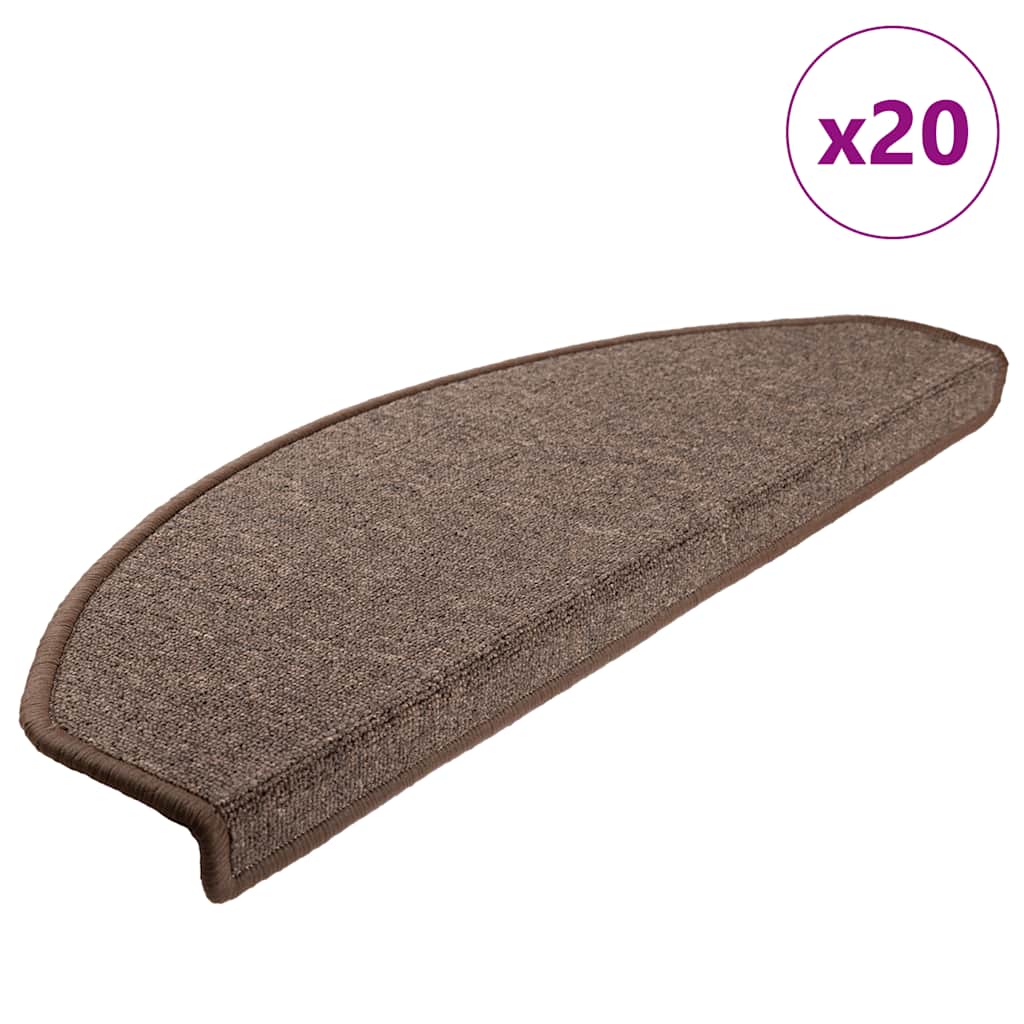 foto del prodotto tappetini per scale 20 pz marrone caff 65x24x4 cm vidaxl