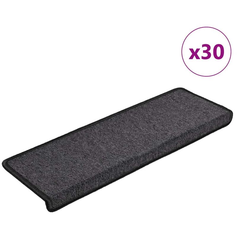 foto del prodotto tappetini per scale 30 pz 65x21x4 cm antracite vidaxl