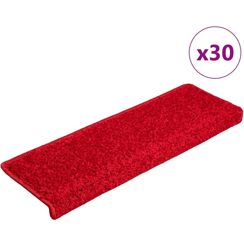 foto del prodotto tappetini per scale 30 pz 65x21x4 cm rossi vidaxl
