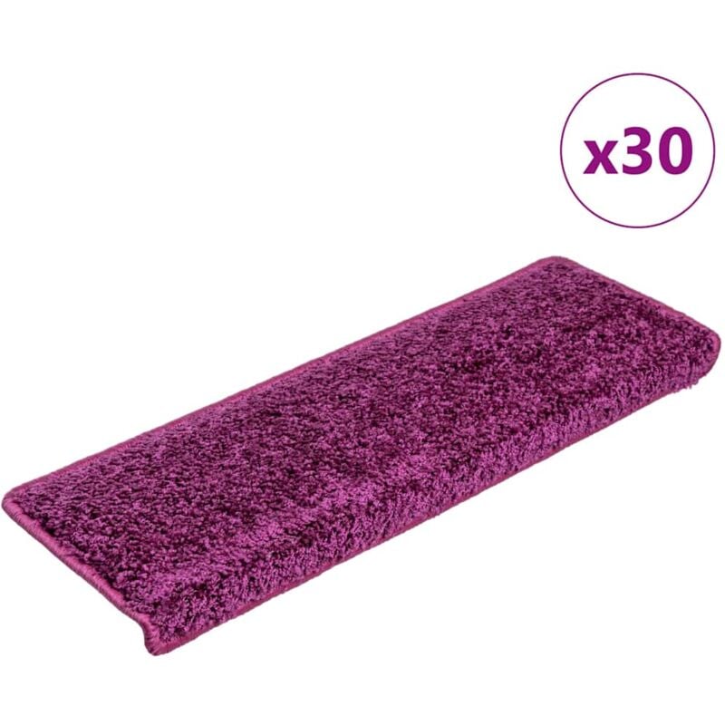 foto del prodotto tappetini per scale 30 pz 65x21x4 cm viola vidaxl