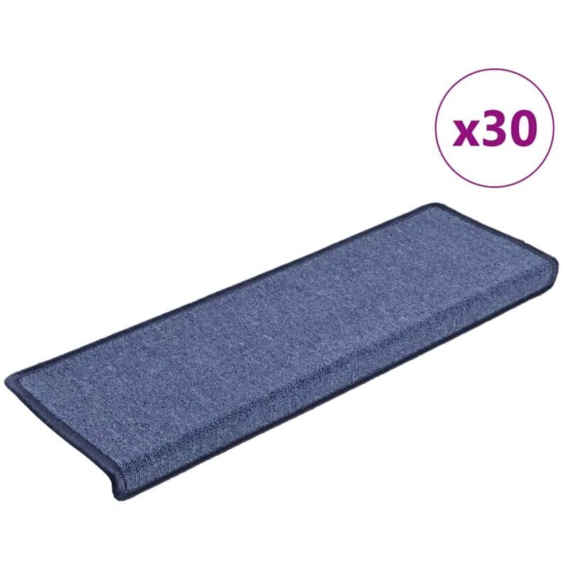 foto del prodotto tappetini per scale 30 pz 65x25 cm blu - vidaxl