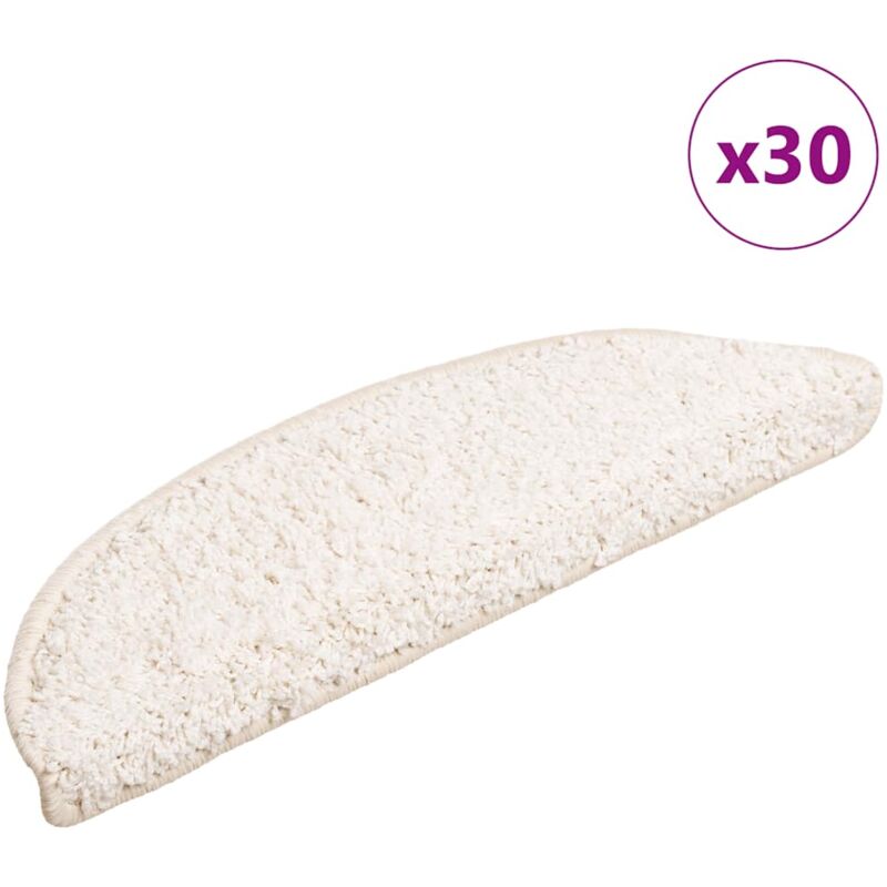 foto del prodotto tappetini per scale 30 pz bianchi 56x17x3 cm vidaxl