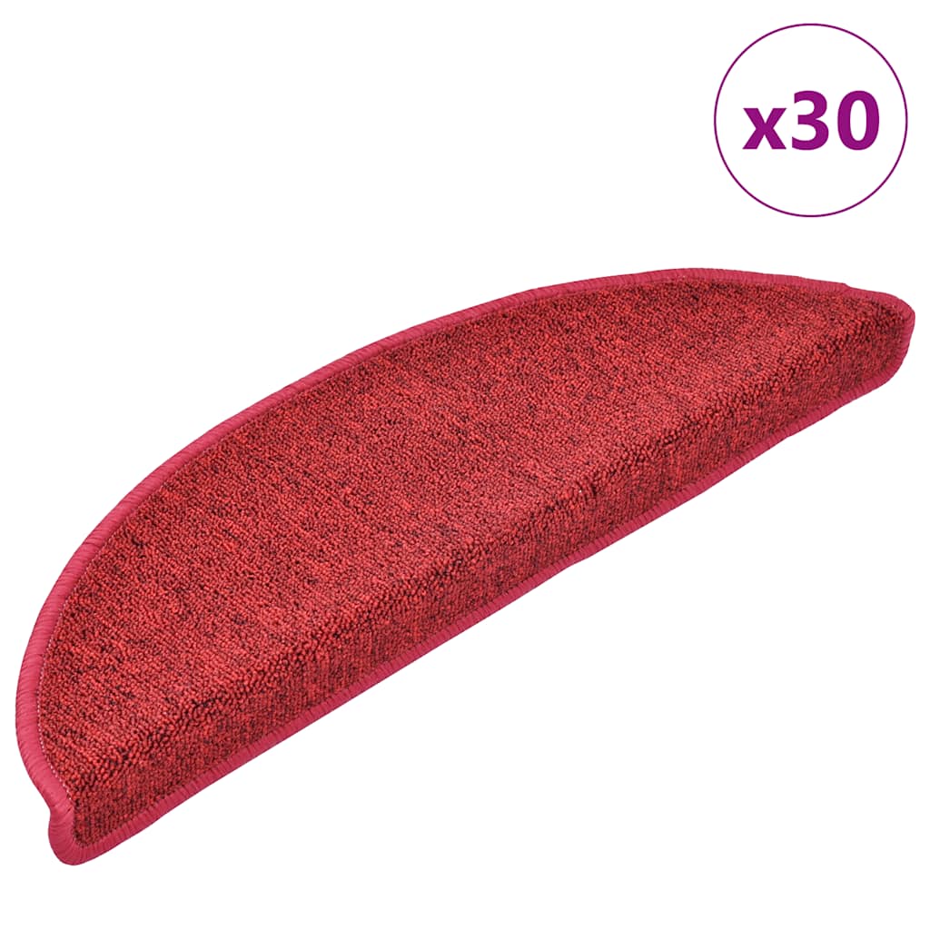 foto del prodotto tappetini per scale 30 pz rosso bord 56x17x3 cm