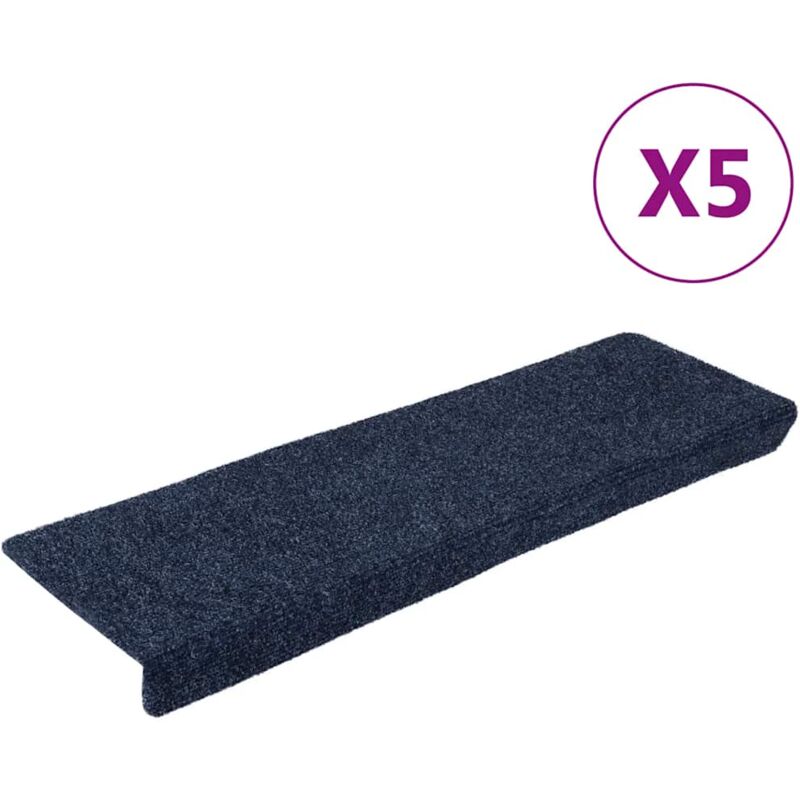 foto del prodotto tappetini per scale tessuto agugliato 5 pz 65x21x4 cm antracite vidaxl