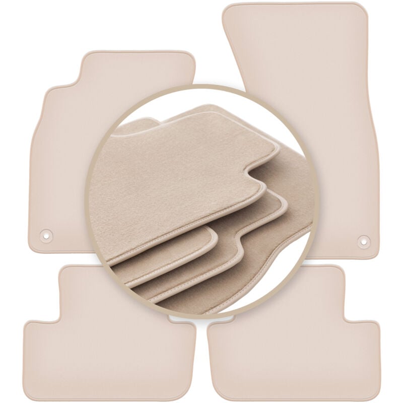 foto del prodotto tappetini premium beige per audi a4 b8 berlina, station wagon, avant, allroad 2007 2015