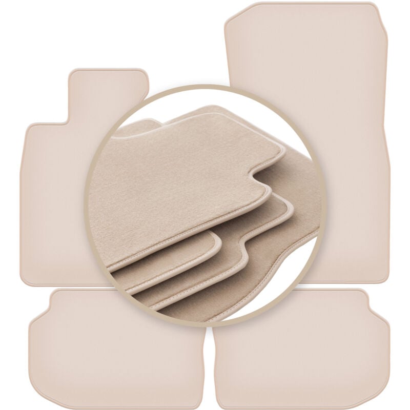 foto del prodotto tappetini premium beige per bmw 5 f11 xdrive station wagon, touring 2010 2013