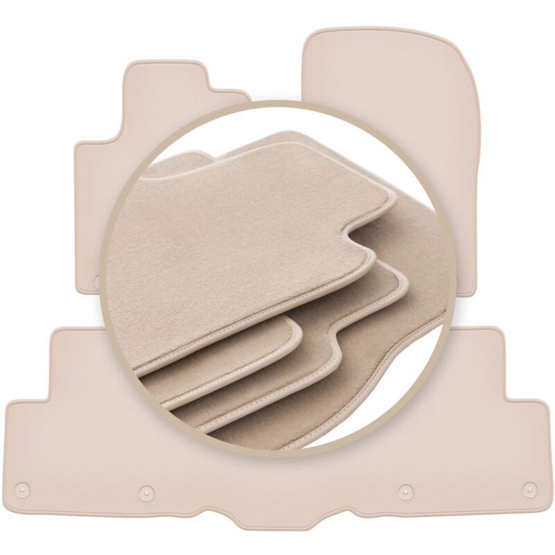 foto del prodotto tappetini premium beige per mercedes ml iii w166 gle w166 suv 2011 2015