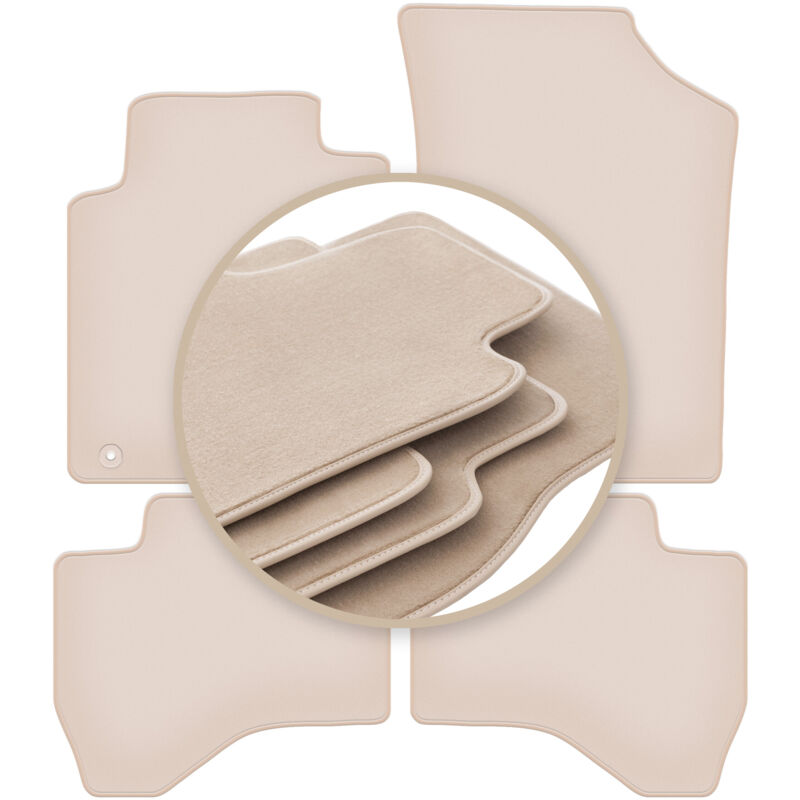 foto del prodotto tappetini premium beige per peugeot 107 hatchback 2005 2014