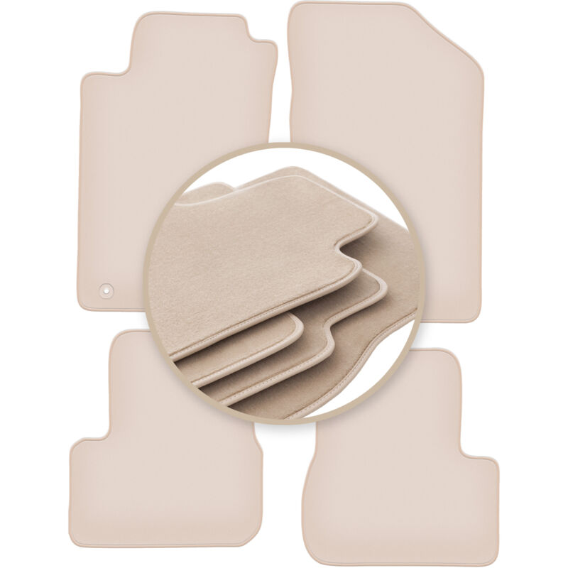 foto del prodotto tappetini premium beige per peugeot 206 hatchback, sw, station wagon, cc, cabrio 1998 2010