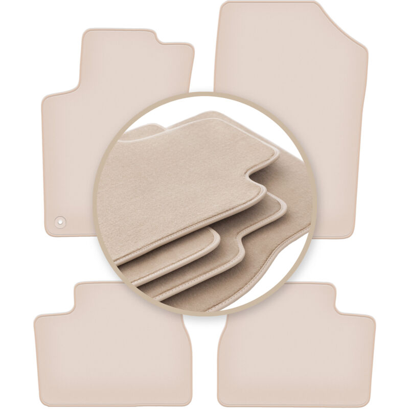 foto del prodotto tappetini premium beige per: peugeot 207 sw, station wagon, hatchback 2006-2012