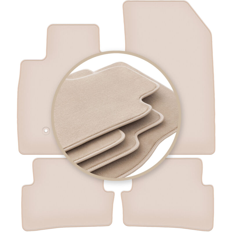foto del prodotto tappetini premium beige per renault clio iii grandtour, station wagon, hatchback 2005 2012