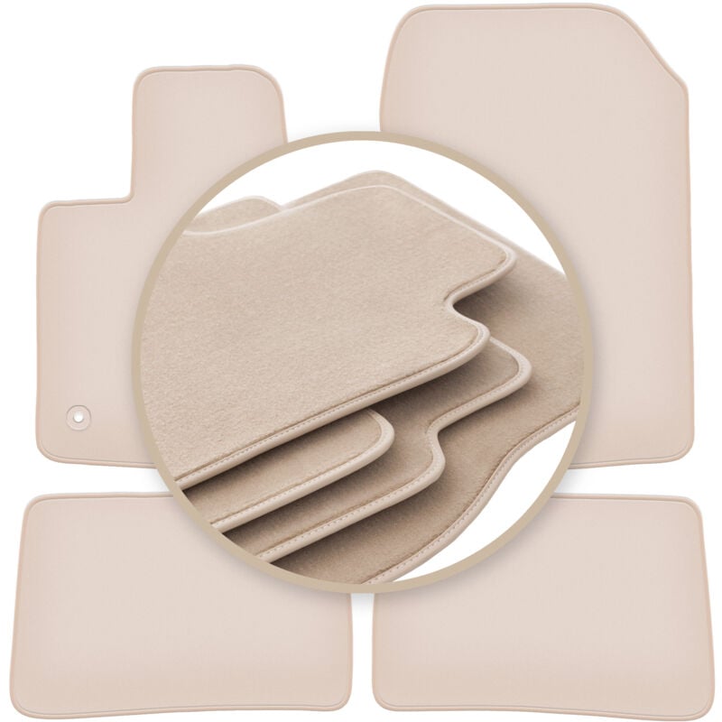 foto del prodotto tappetini premium beige per renault twingo ii hatchback 2007 2014